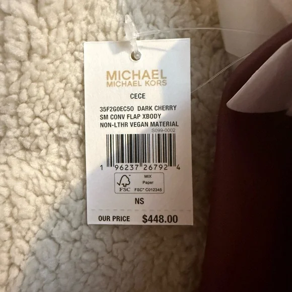 Michael Kors - Cece Small Shoulder Bag $448 ( Dark Cherry Color). Condition new - Picture 5 of 7